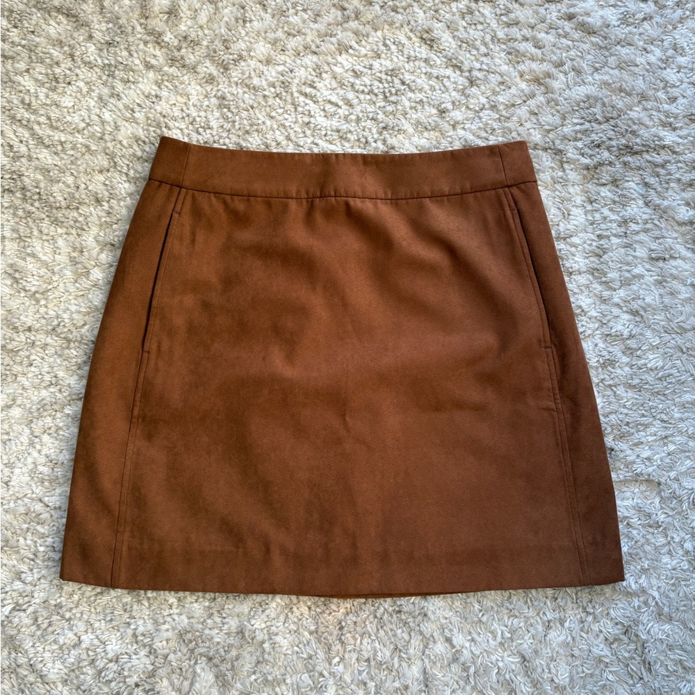 J. Crew Brown Suede Skirt Size 10